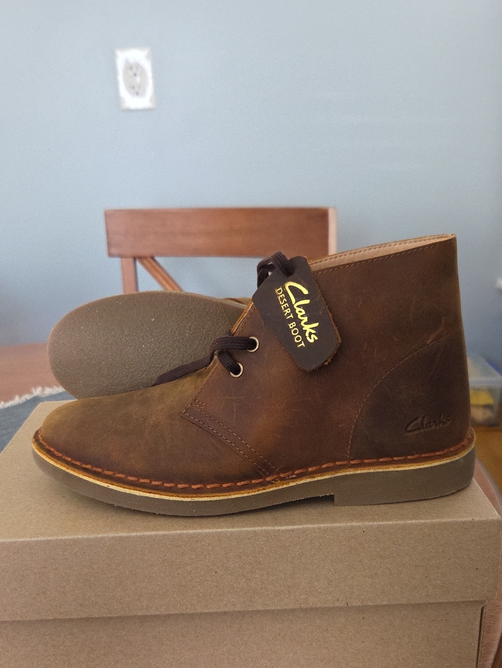 Clarks Brown Leather Desert Chukka Boots